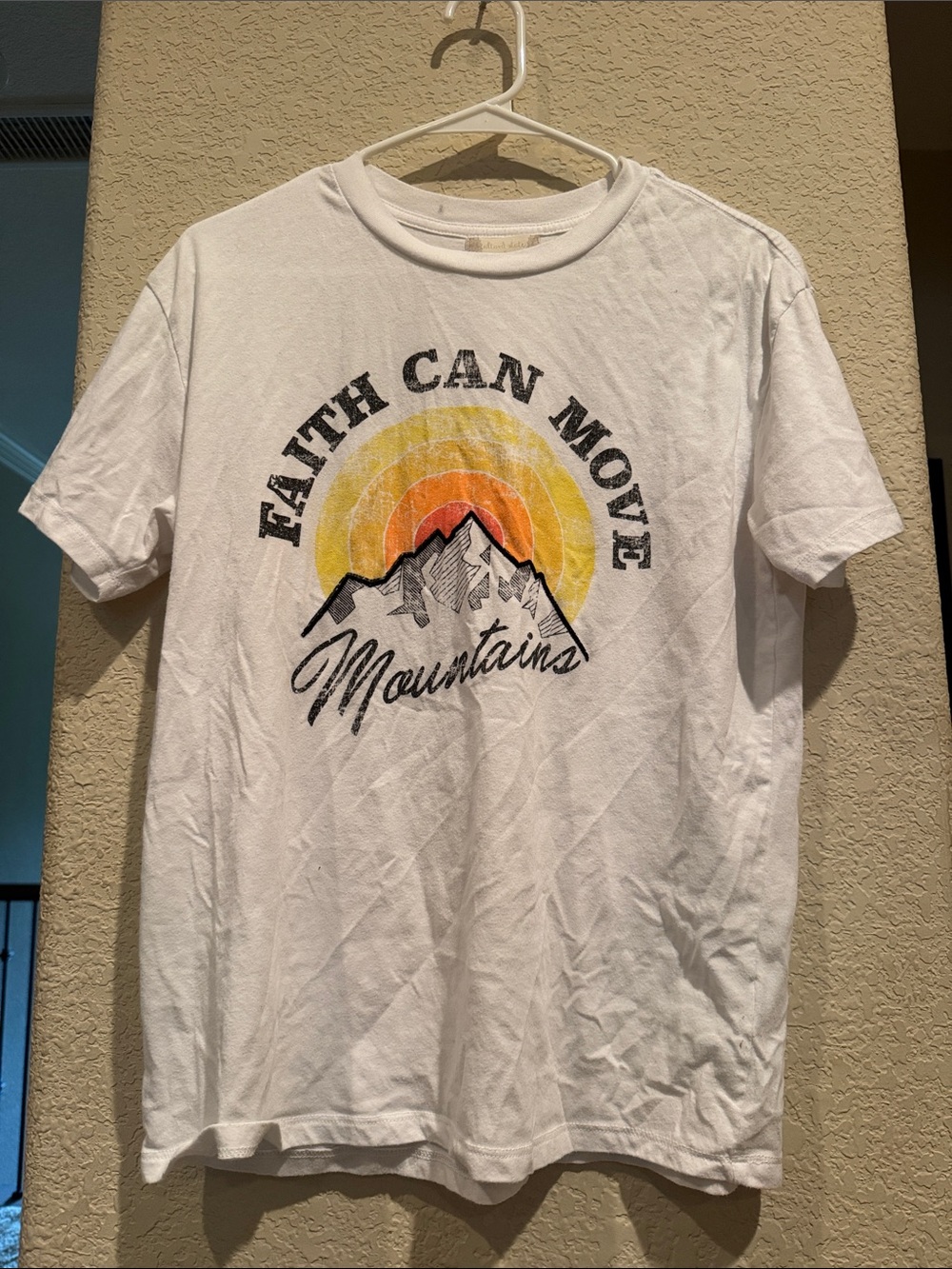 Altar’d State Faith Can Move Mountains White Graphic Tee